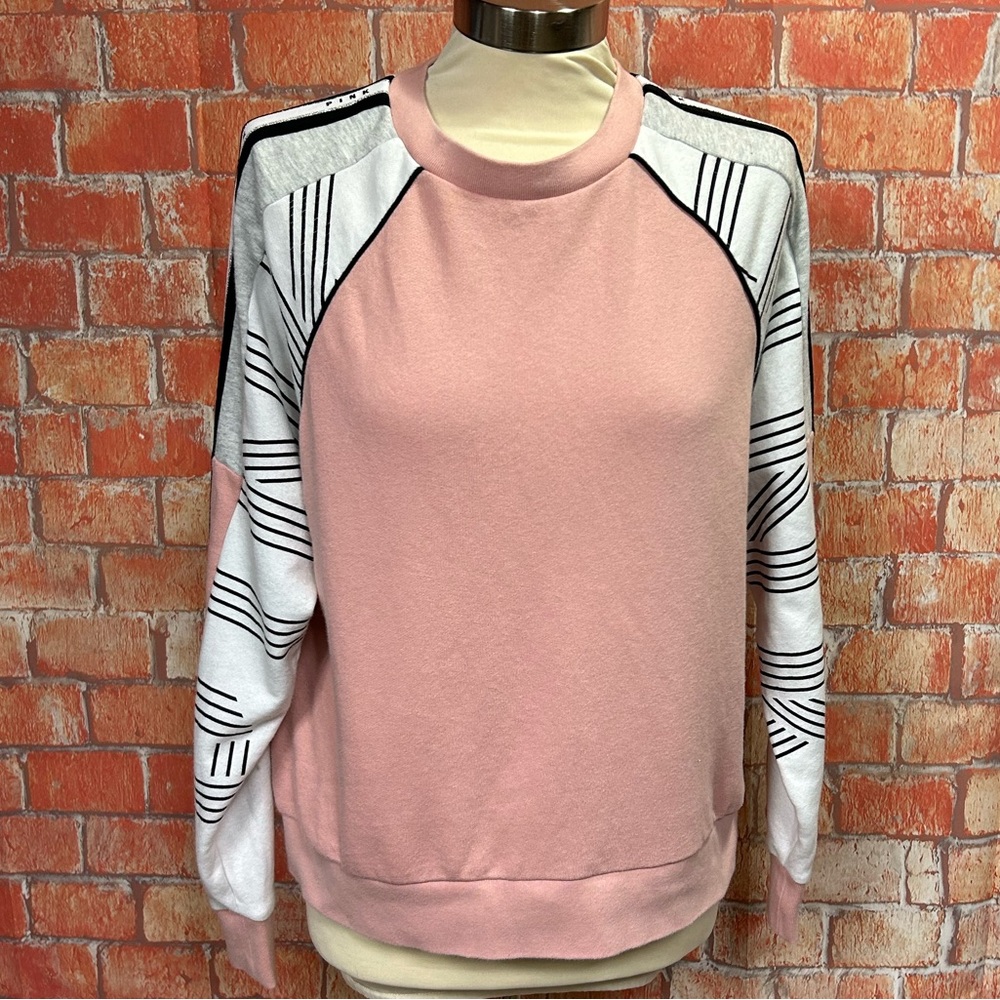 PINK Victoria’s Secret Raglan Sleeve Silver Trimmed Sweatshirt